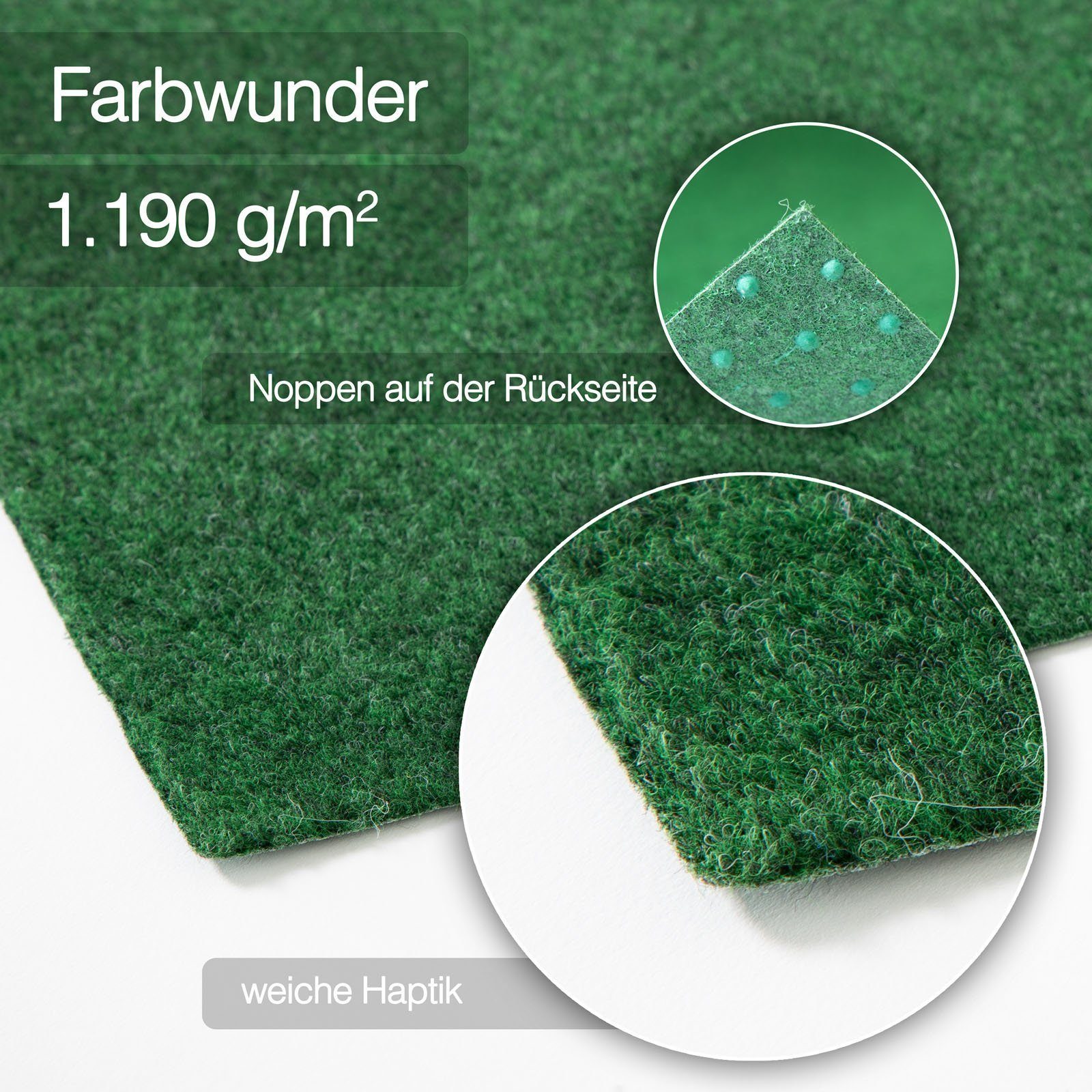Rasenteppich Farbwunder Pro, Erhältlich in 6 Farben, Karat, Farbstabil