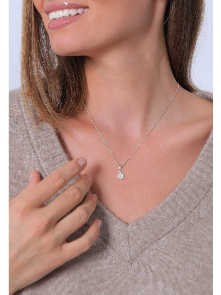 Elli Halskette 925 Sterling Silber in Weiß günstig kaufen 45 cm