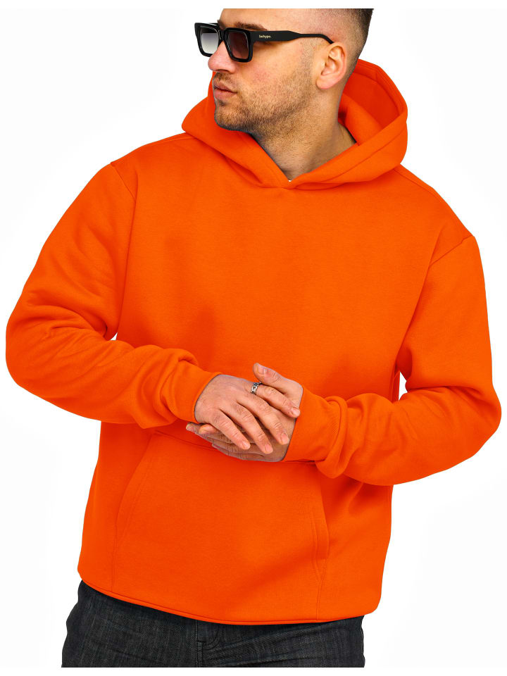 DAILY COTTON Kapuzenpullover - DCTALGAR Oversize Hoodie Sweatshirt in Orange günstig kaufen