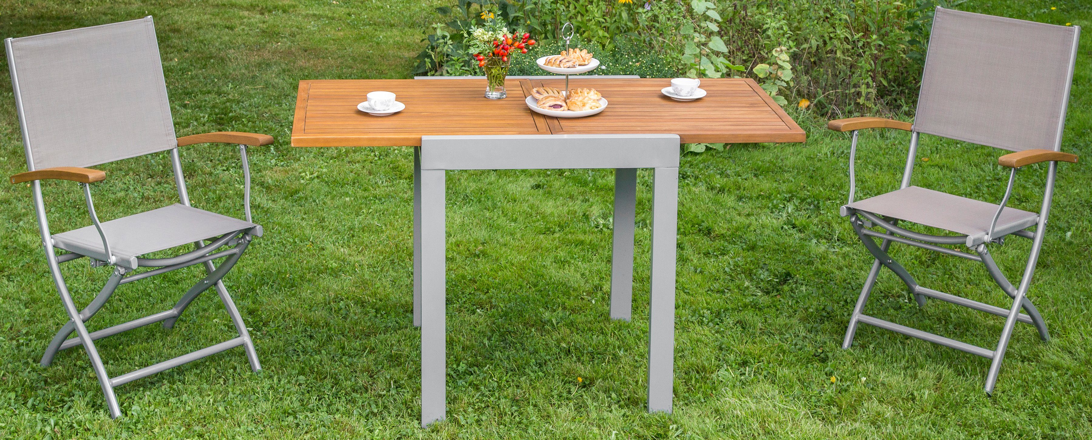 MERXX Gartentisch Balkonauszieh-tisch, 65x130 cm