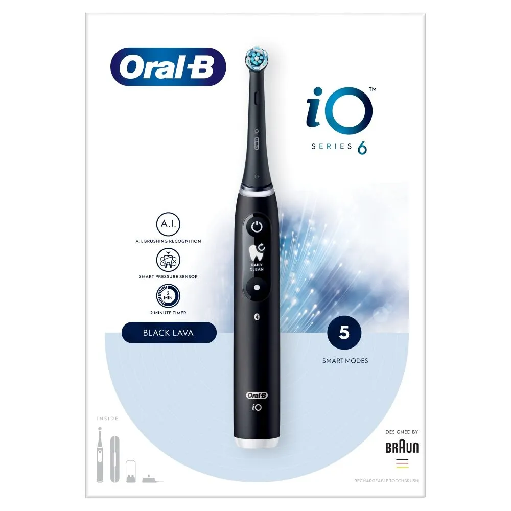 Oral-B iO 6 Black Lava elektrisk tandbørste