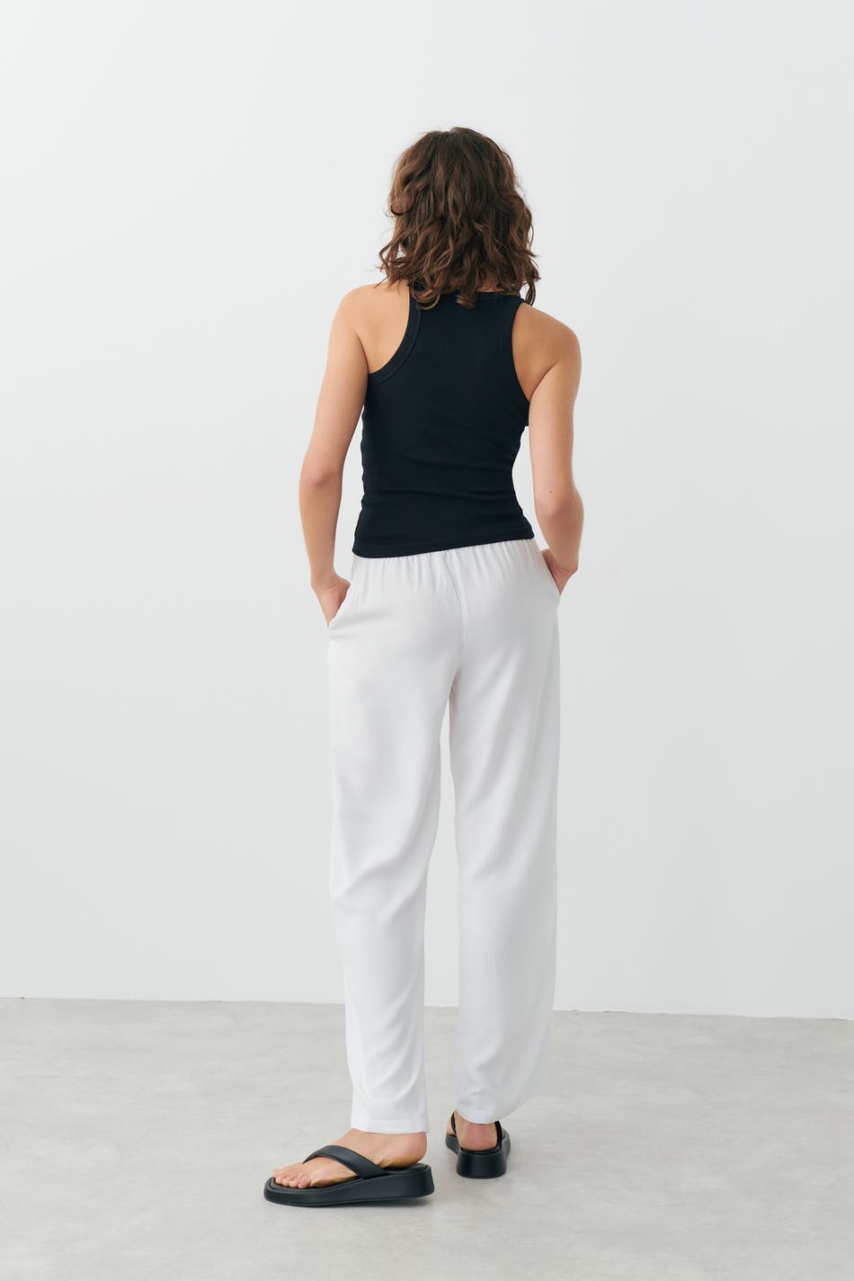 Linen mix trousers