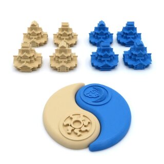2 Player Stronghold & Alliance Tokens for Rising Sun Exp – 10 Pieces