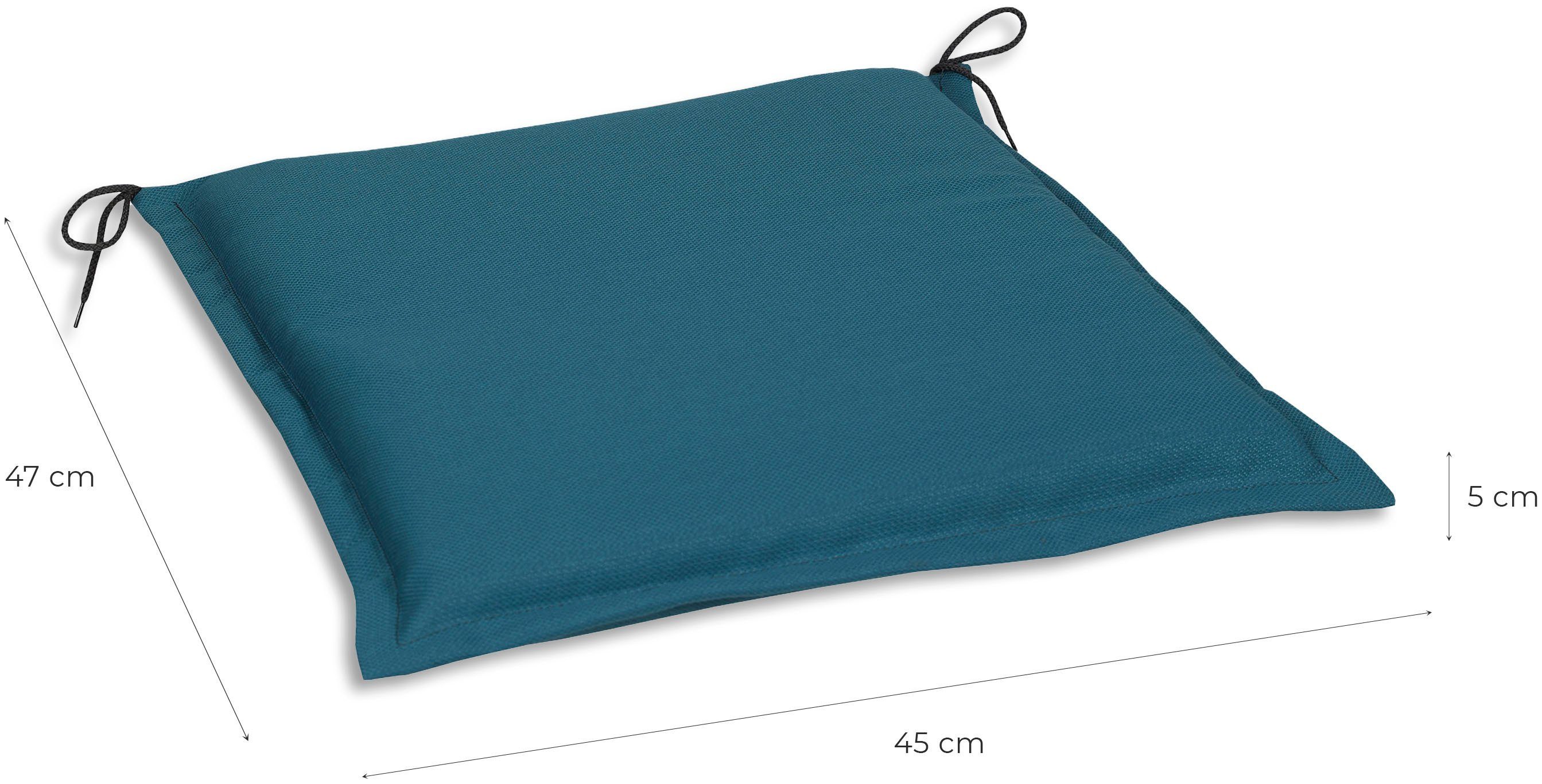 GO-DE Sitzkissen Dora, 2er Set, 47x5x45 cm, wasserabweisend