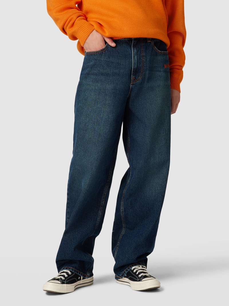 Baggy Jeans mit Label-Detail Modell 'DRAGON' in blau