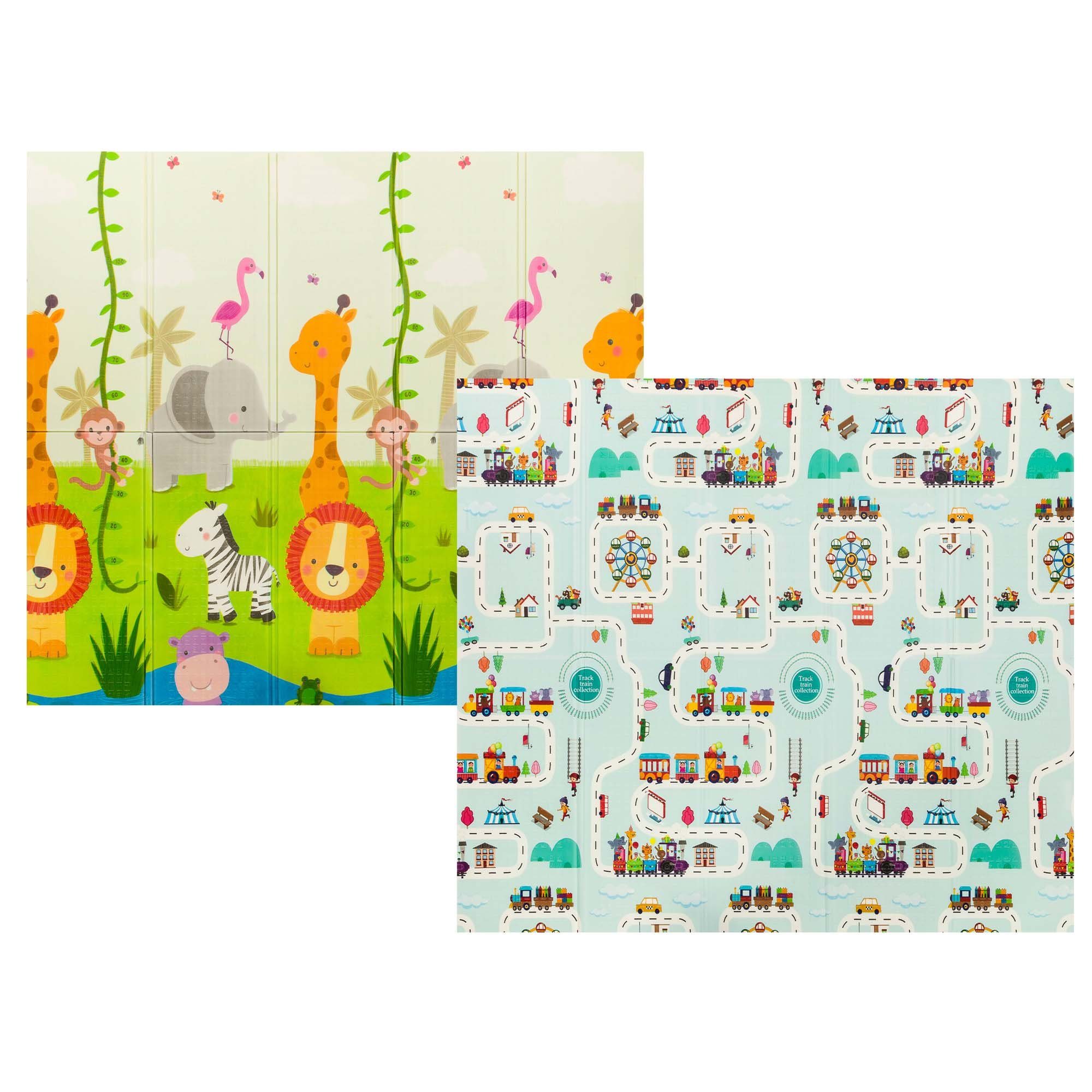 lionelo Spielmatte LOE-ROBBY MULTICOLOR, Zusammengeklappt nimmt wenig Platz - kaum 10 cm dick