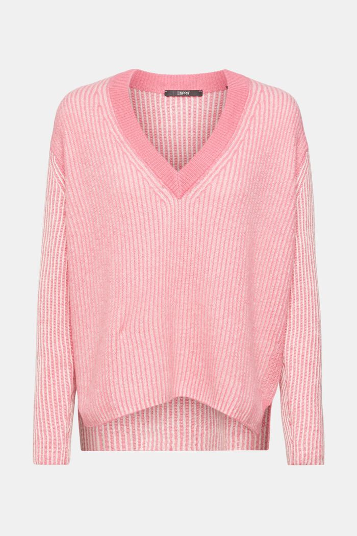 Zweifarbiger Pullover mit Alpaka