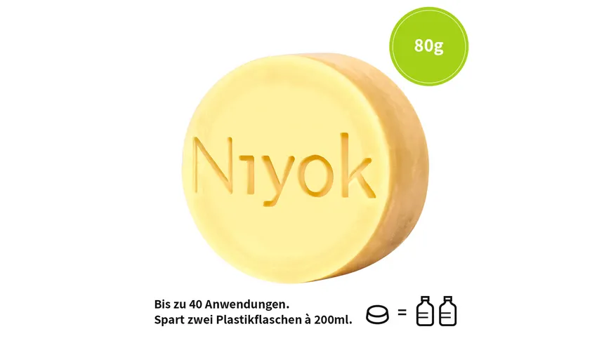 Niyok 2 in 1 festes Shampoo & Conditioner Green Touch 80 g