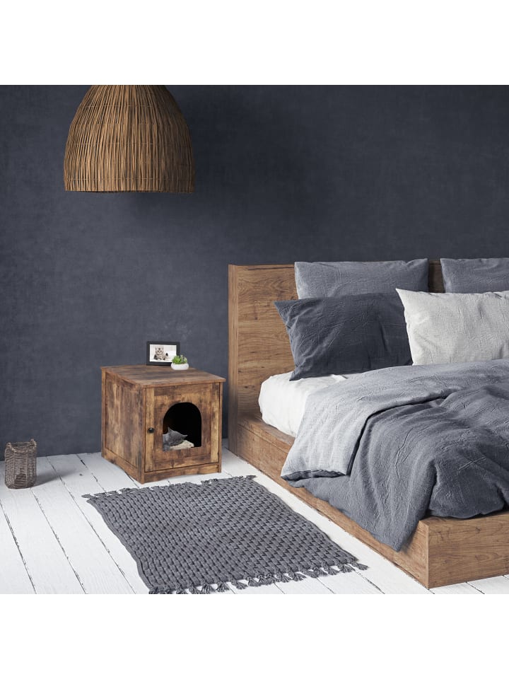 relaxdays Katzenschrank in Braun - (B)48 x (H)50 x (T)50 cm günstig kaufen onesize