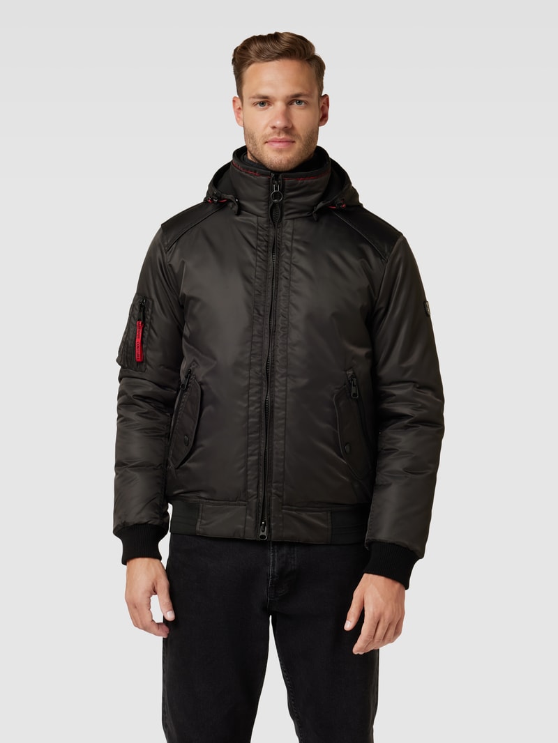 Funktionsjacke mit Kapuze Modell 'CICERO' in schwarz