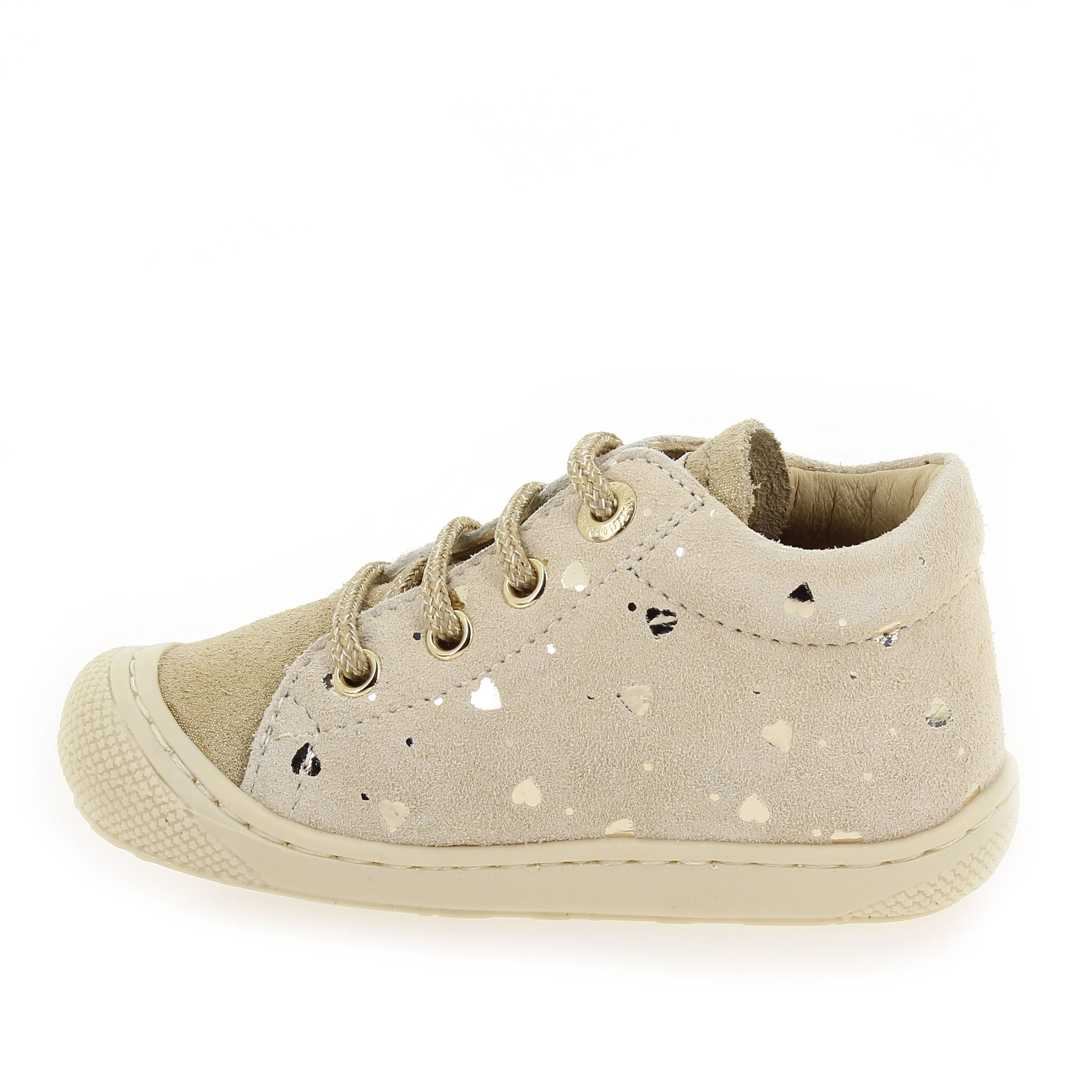 Naturino  COCOON SUEDE GLITTER - Beige Doré