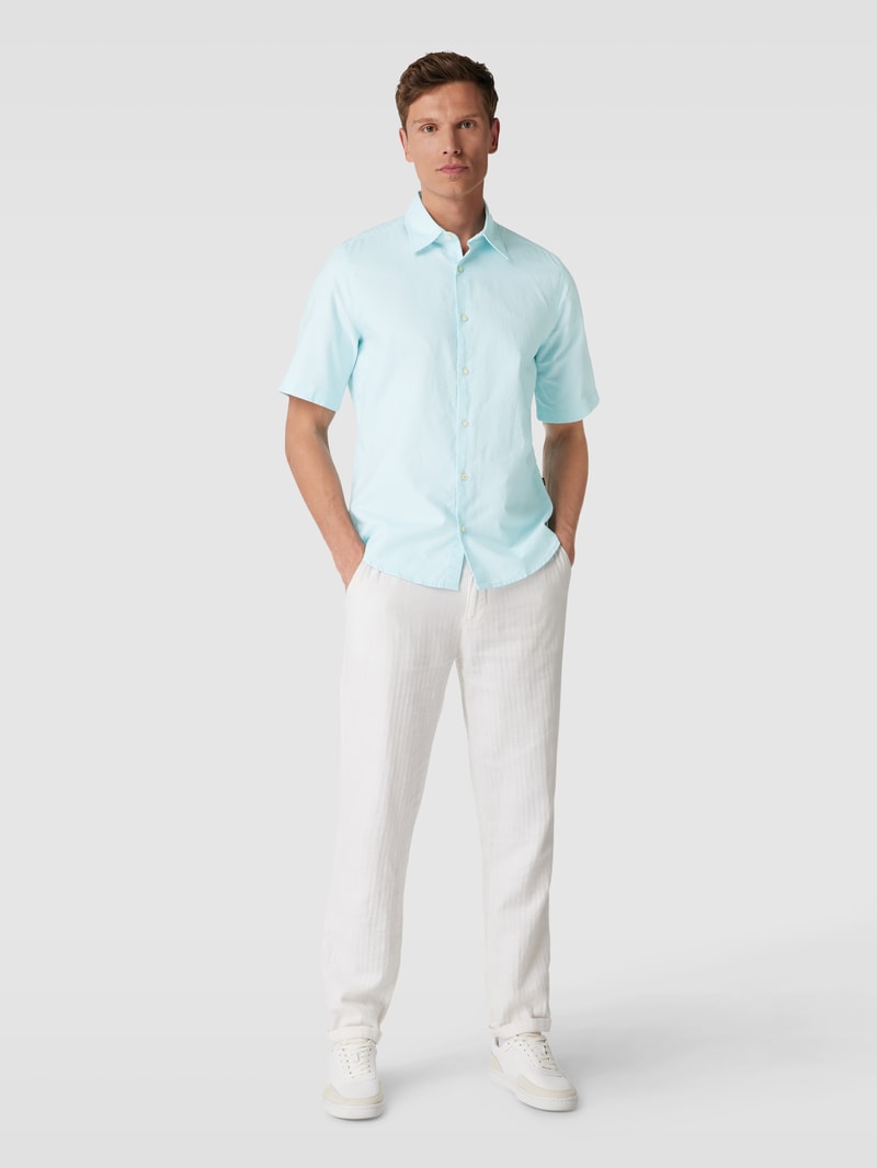 Regular Fit Freizeithemd mit Label-Stitching Modell 'Rash' in mint
