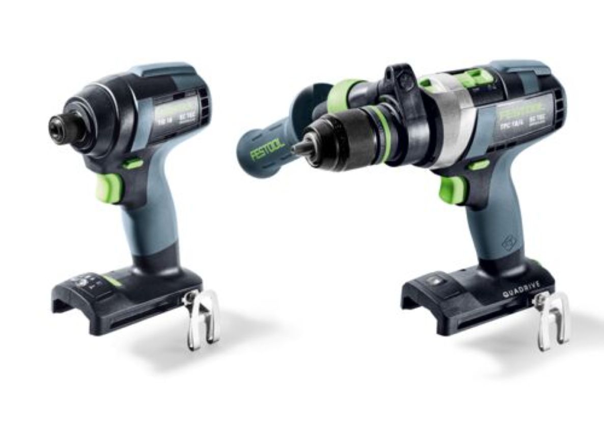 Festool 578833 TID 18 Zestaw podstawowy TPC 18/4 Combo Set Zestaw wkrętarki udarowej i wiertarko-wkrętarki akumulatorowej bez akumulatora i ładowarki w walizce