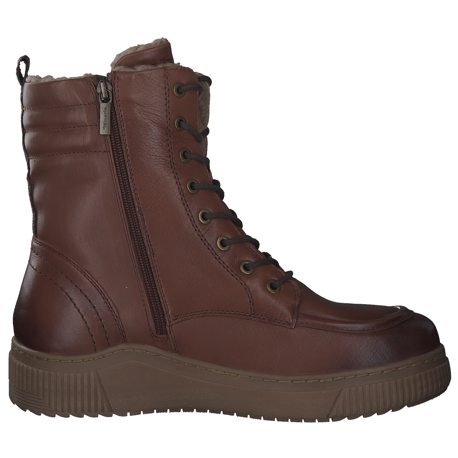 Jana Shoes 86220, Schnürstiefel, Damen, Braun