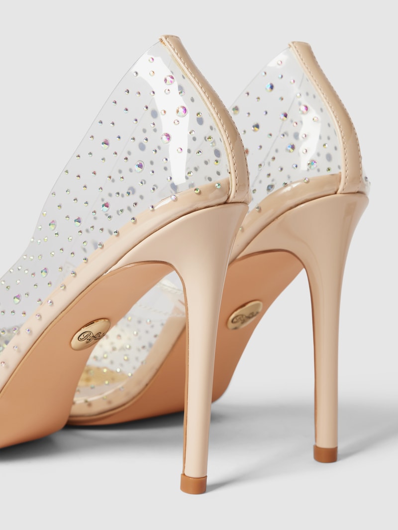 Pumps mit Strasssteinbesatz Modell 'JULIETTE DIAMOND' in beige