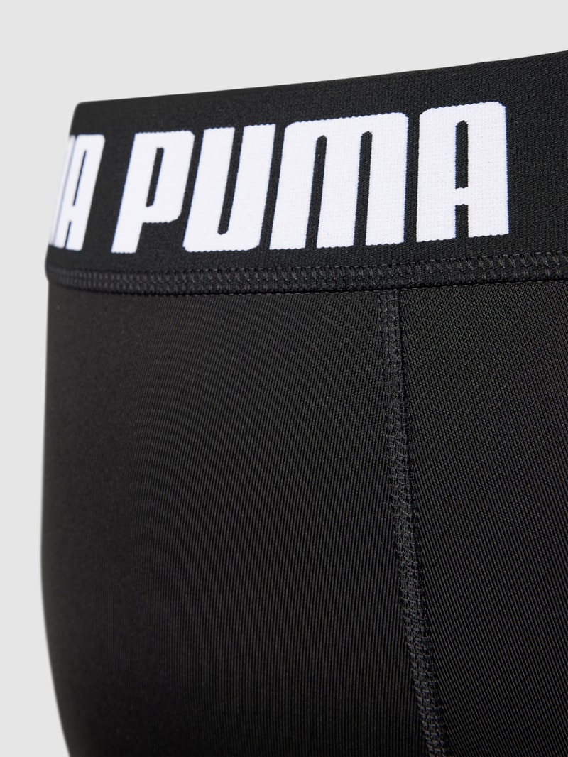 Leggings mit elastischem Logo-Bund Modell 'Train' in schwarz
