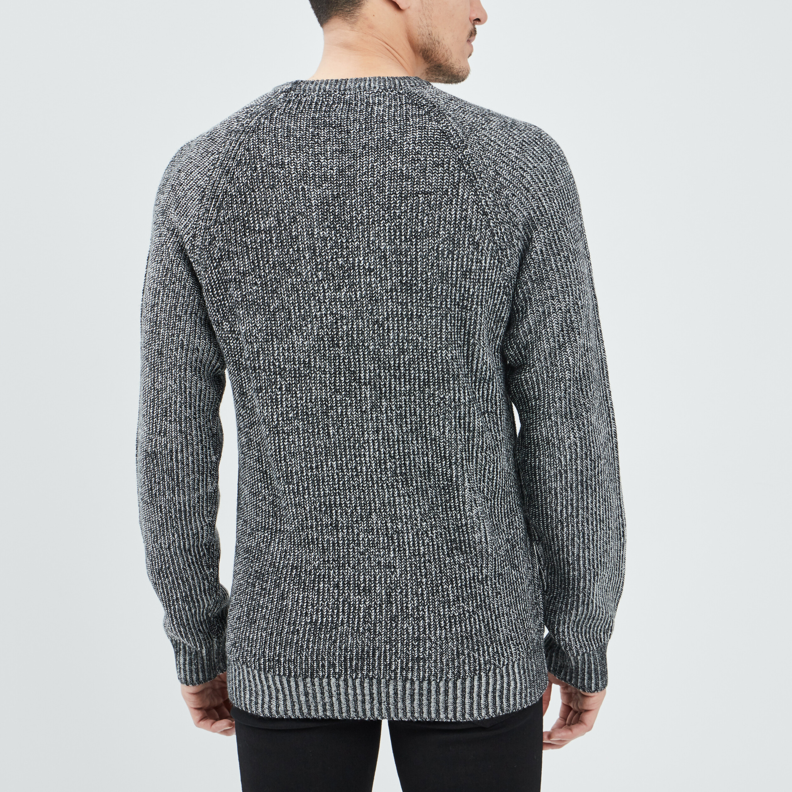 Pull avec poche gris foncé homme | La Halle