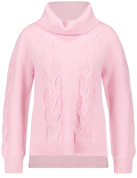Strickpullover mit Zopfmuster