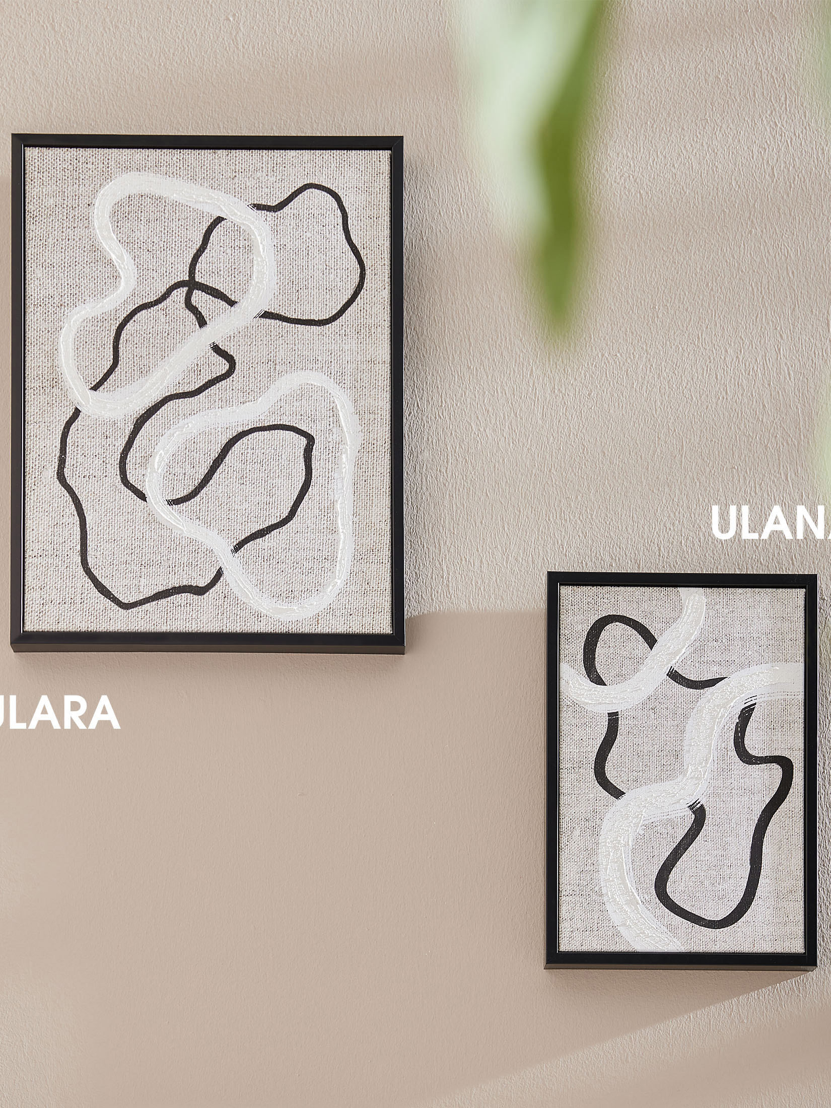 Ulara Leinwand-Druck-handbemalt, Grau