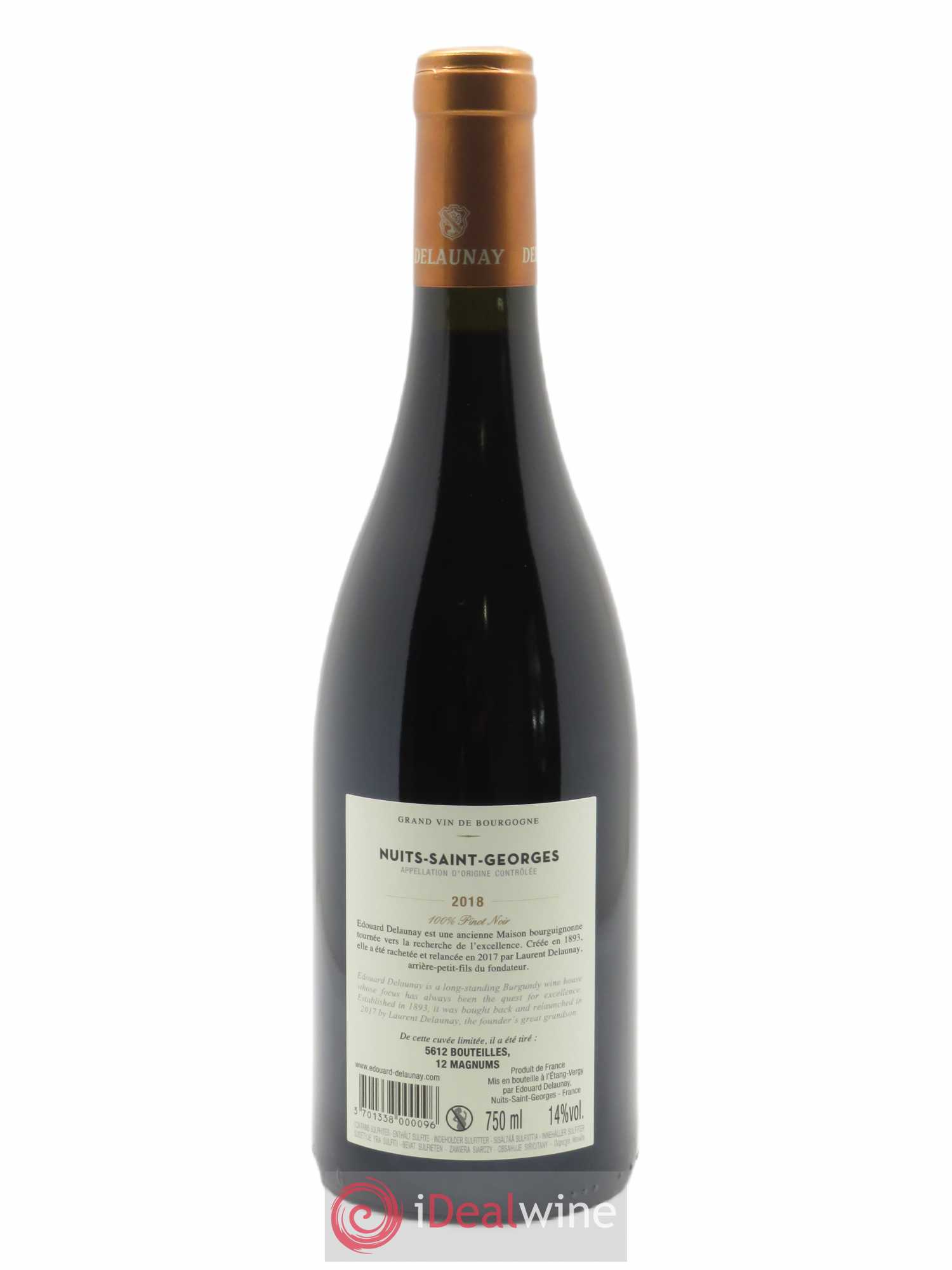 Nuits Saint-Georges Le village Vieilles Vignes Edouard Delaunay  2018 - Lot de 1 Bouteille