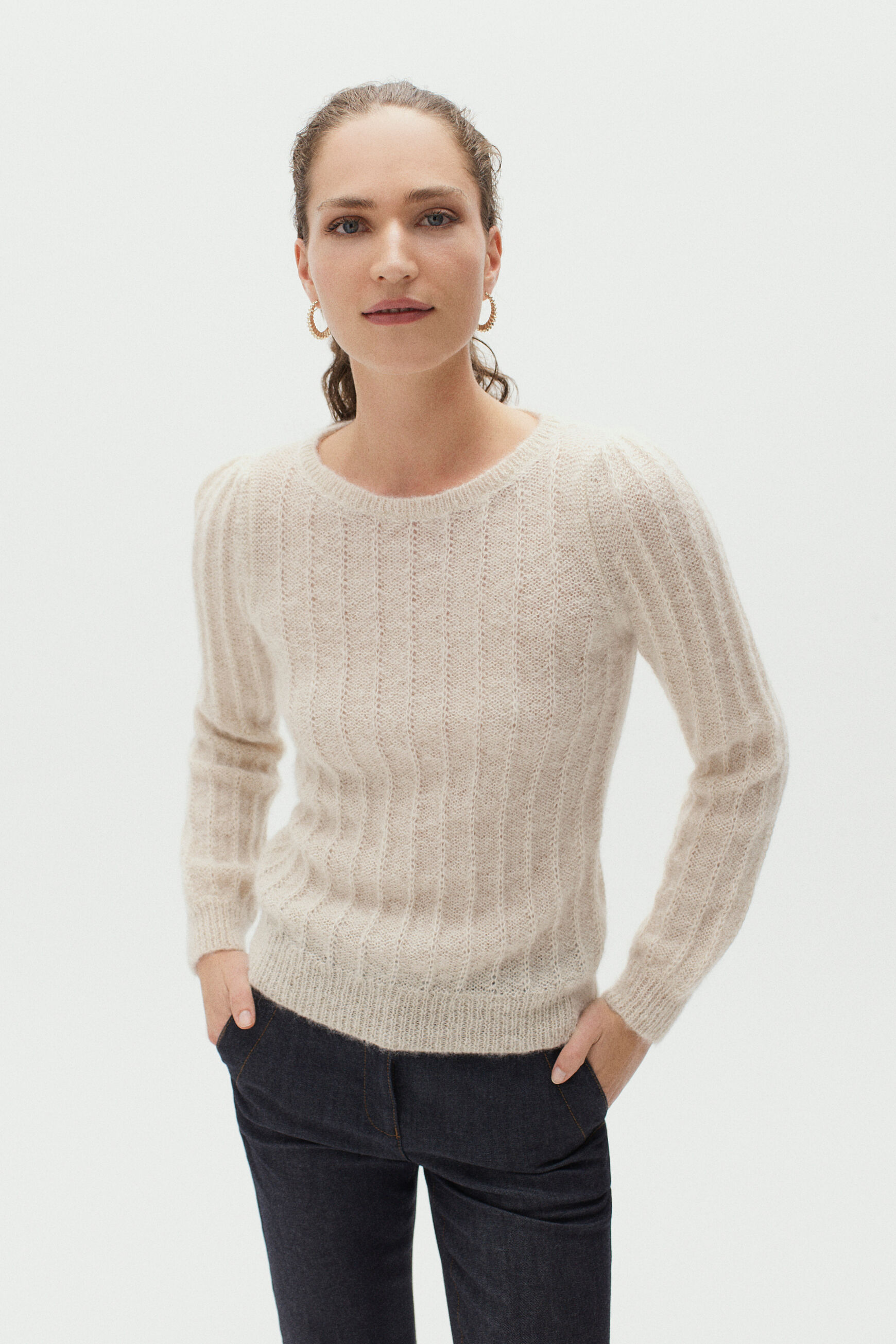 pull natasha ivoire femme