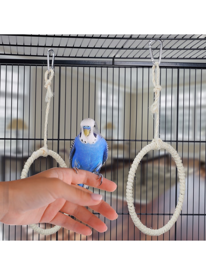 relaxdays 2 x Vogelschaukel-Ring in Natur - Ø 15 cm günstig kaufen onesize
