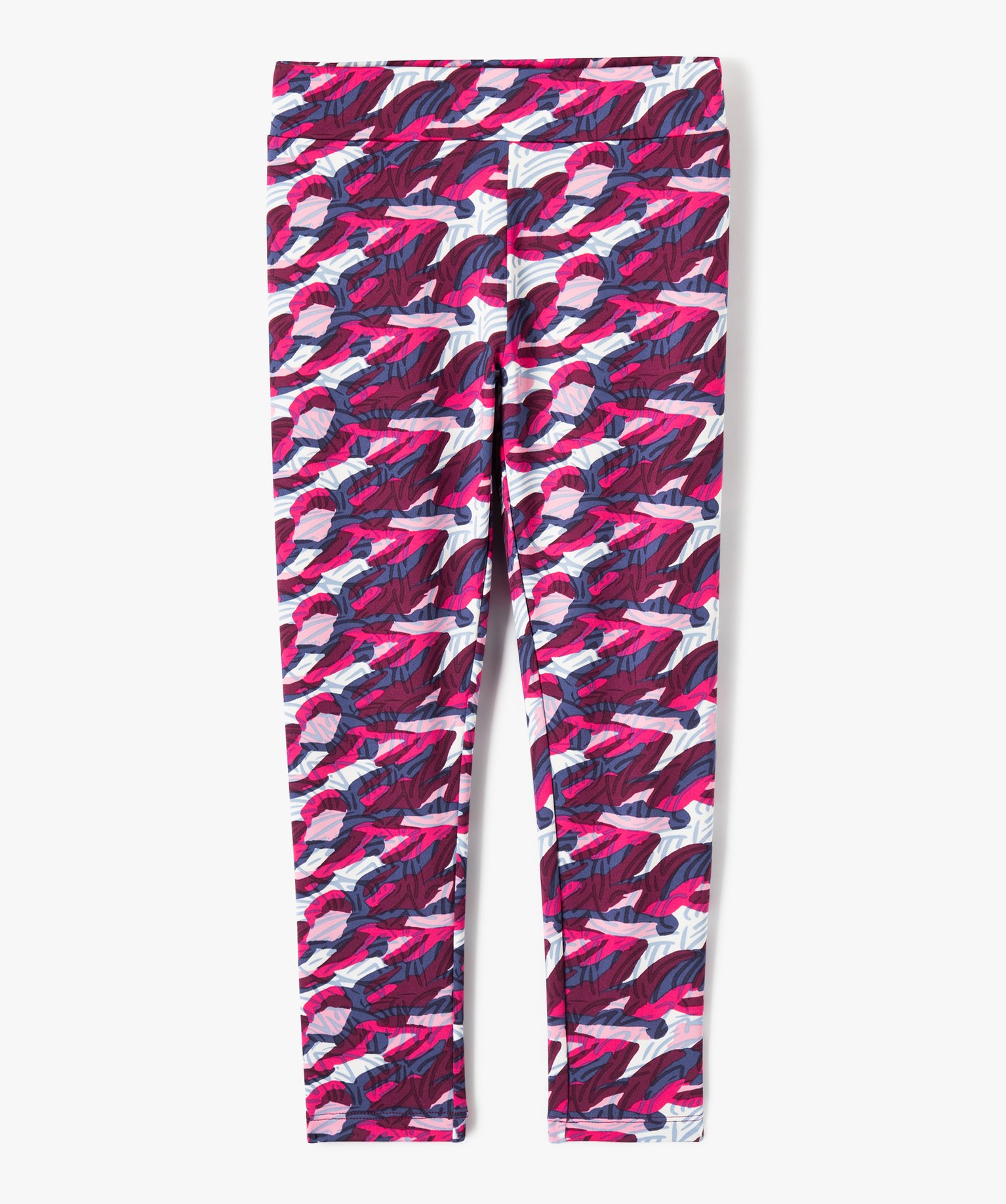 Leggings long extensible imprimé fille multicolore | GEMO