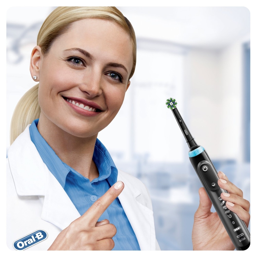 oral-b Oral-B CrossAction Brossette Avec CleanMaximiser, Noire, 8 Brossettes De Rechange