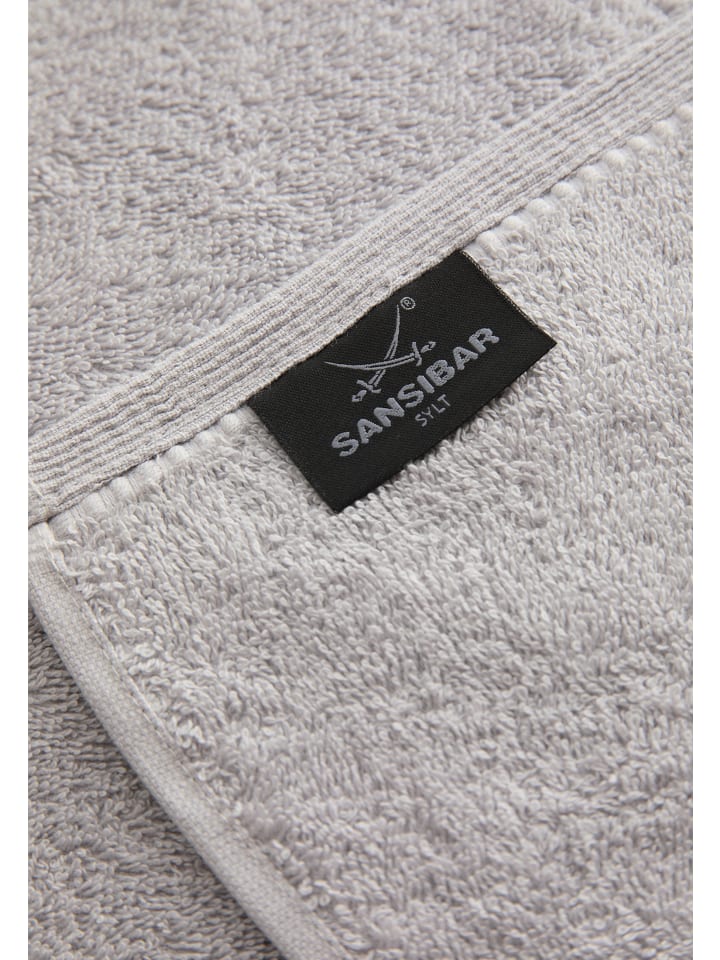 Sansibar 2er Handtuch-Set „Frottier-Kollektion Classic“, 50x100 cm in Silber günstig kaufen onesize