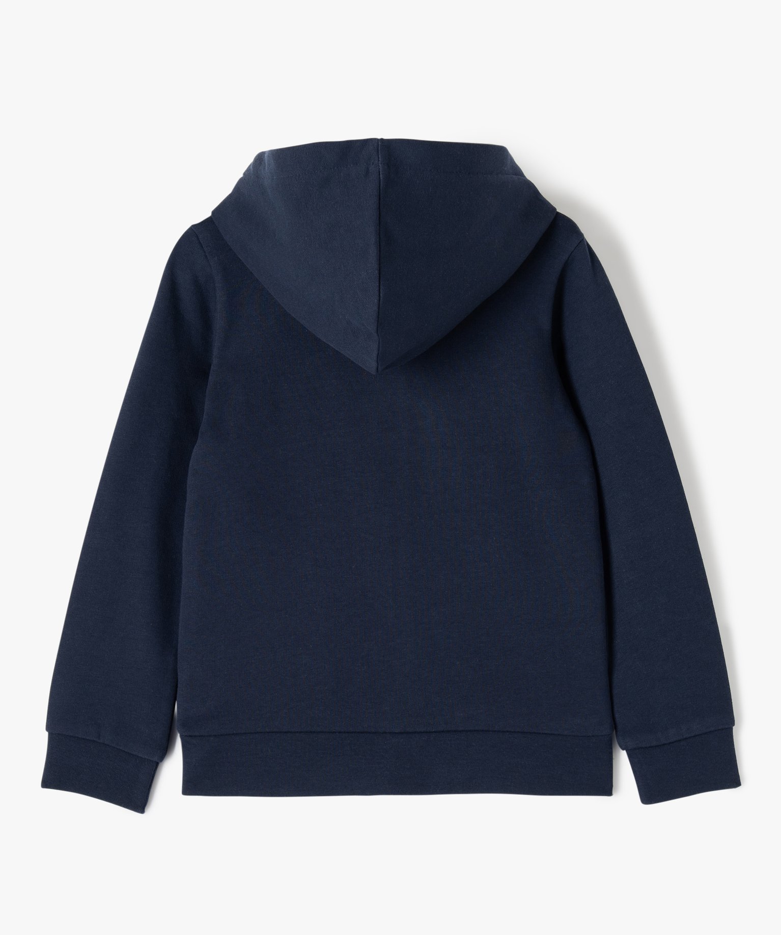 Sweat zippé à capuche intérieur molletonné fille marine | GEMO