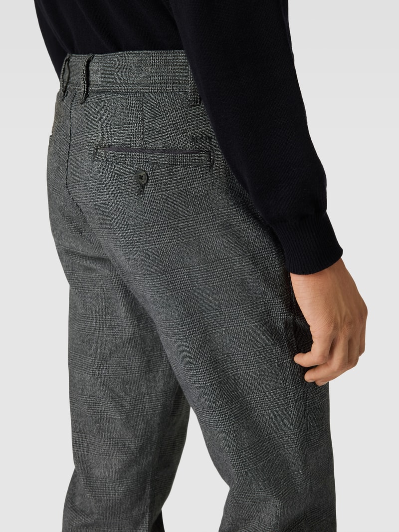 Slim Fit Anzughose mit Paspeltaschen am Gesäß Modell 'JOHN' in dunkelgrau