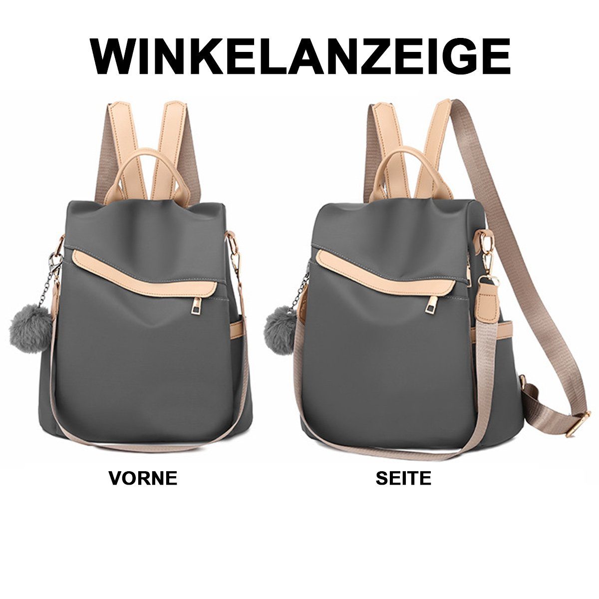 FeelGlad Reiserucksack Rucksack damen,Cityrucksack Wasserdichte Nylon Reiserucksack