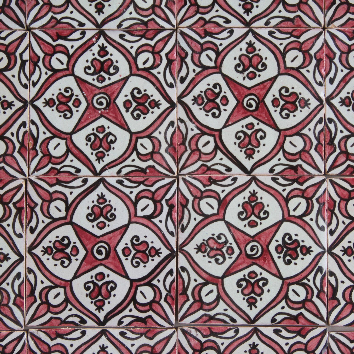 Casa Moro Wandfliese Casa Moro Marokkanische handbemalte Fliese Meliha 10x10 cm HBF8080, Mehrfarbig, Handgefertigt, Handbemalt