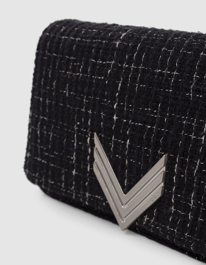 Le sac 111 noir façon tweed Femme