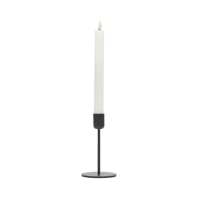 Home Kronelysholder 8x14 cm metall sort