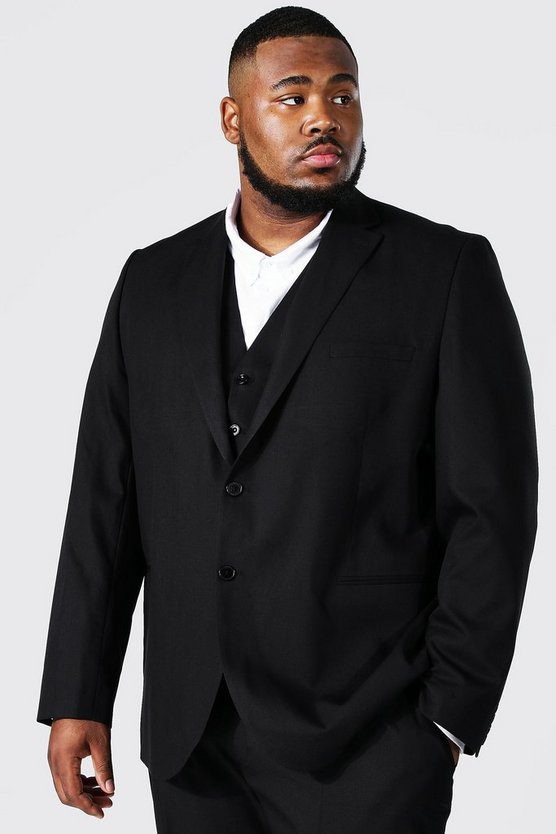Plus Size einreihige Anzugjacke