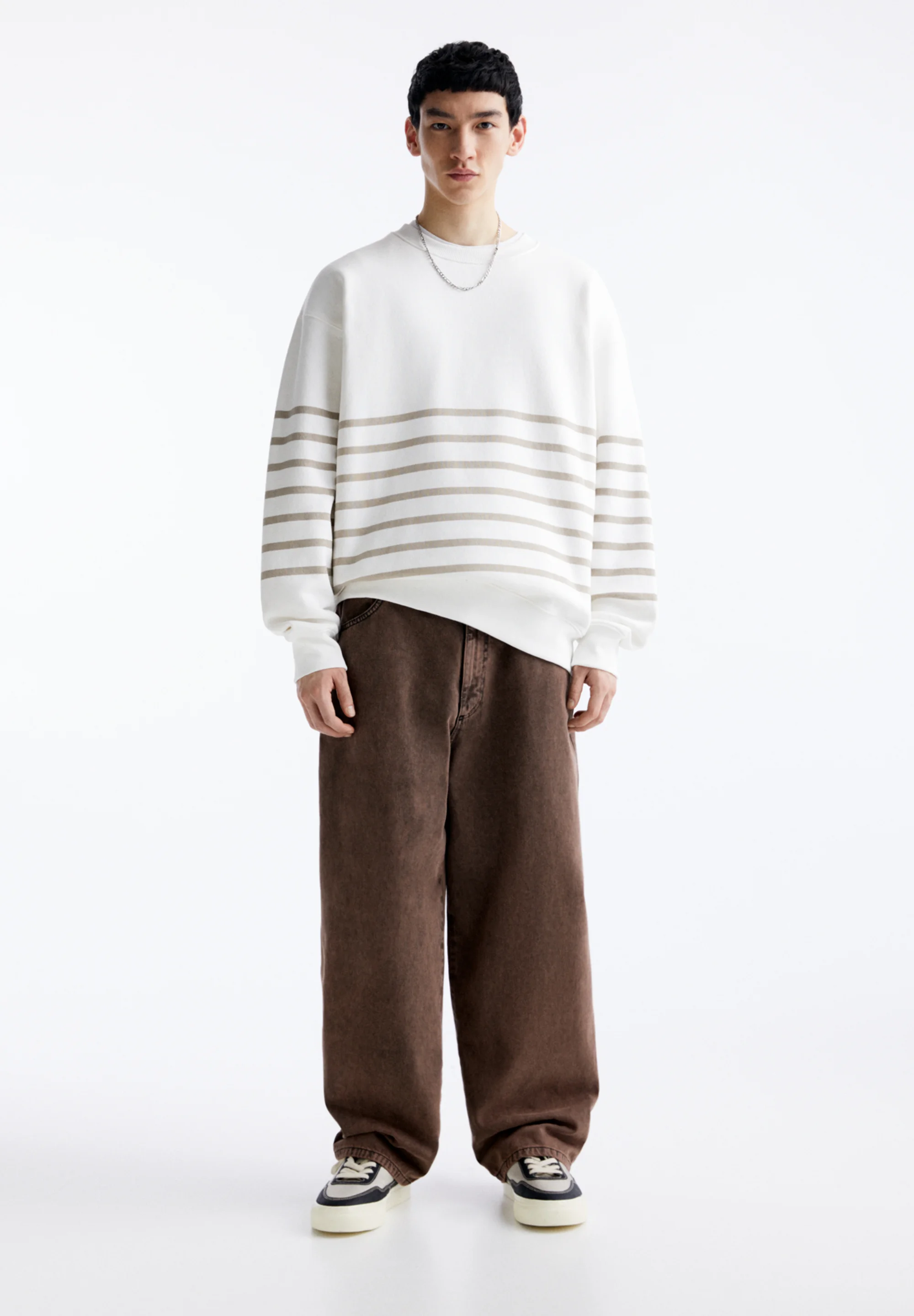 PULL&BEAR RAYAS - Sudadera