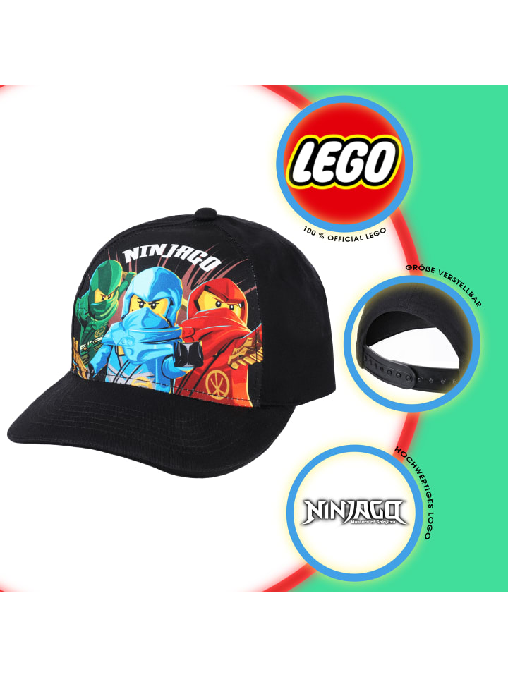 LEGO Ninjago Cap Kappe Baseballkappe in schwarz günstig kaufen 54