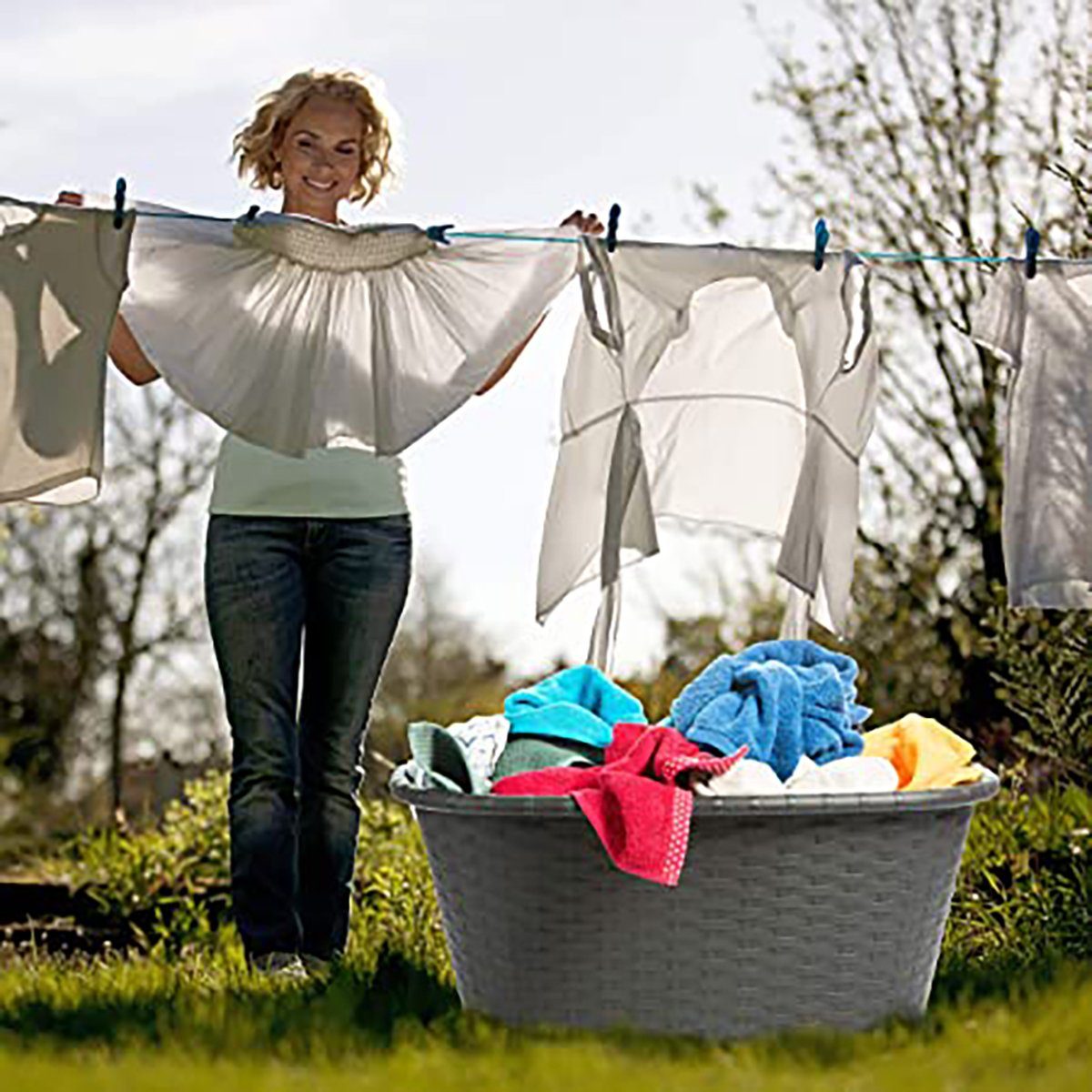 Centi Wäschekorb Wäschesammler, Wäschewanne in Flechtoptik, (Set, 2 St., H25 cm x L60 cm x T40 cm), extra stabil, 35L, Farbe: anthrazit, Made in EU