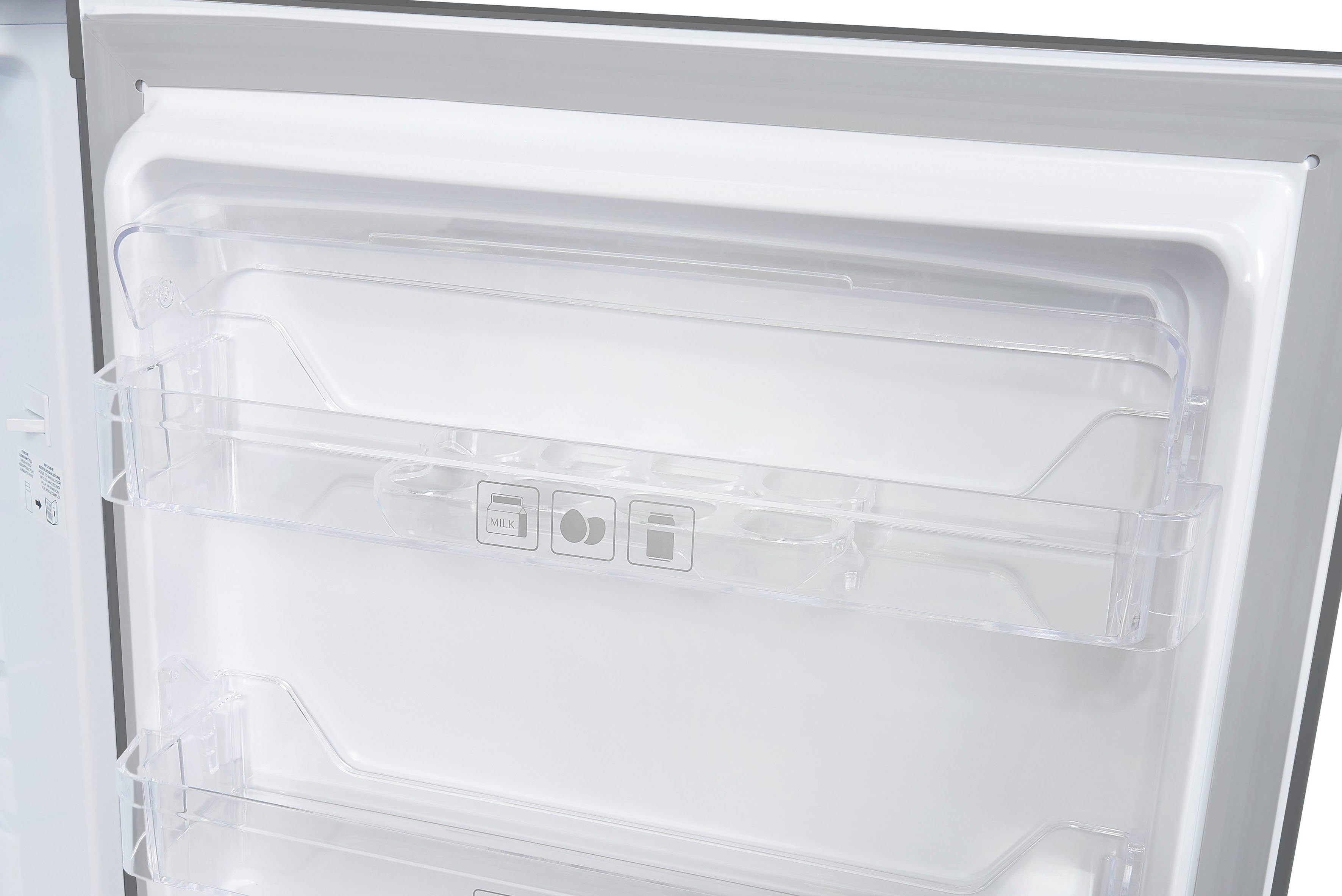 exquisit Kühlschrank KS16-V-H-040E inoxlook, 85,5 cm hoch, 55 cm breit