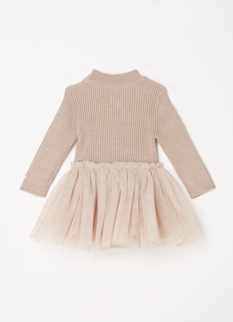 Rochie Donsje Amsterdam Lotus confecționată dintr-un amestec delicat de lână și tul.