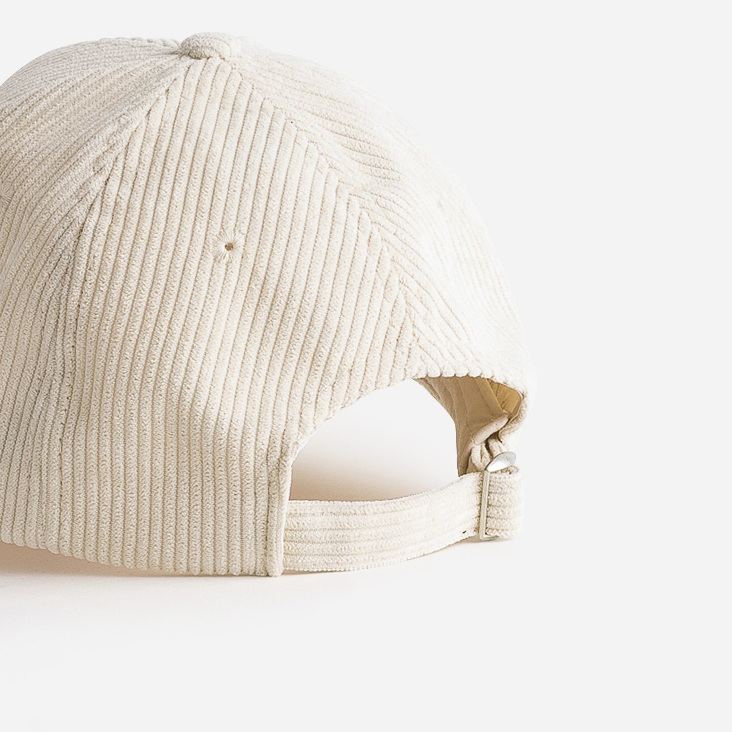 Casquette TEXTO beige en velours côtelé