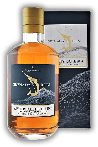 Rum Artesanal Single Cask Grenada Rum Westerhall Distillery 25 Jahre 1993/2019 Cask No. 1281 61,1% Rum Artesanal Single Cask Grenada Rum Westerhall Distillery 25 Jahre 1993/2019 Cask No. 1281 61,1%  Jahrgang 93/19 - 0,5	 Liter - Vol 61,1%
