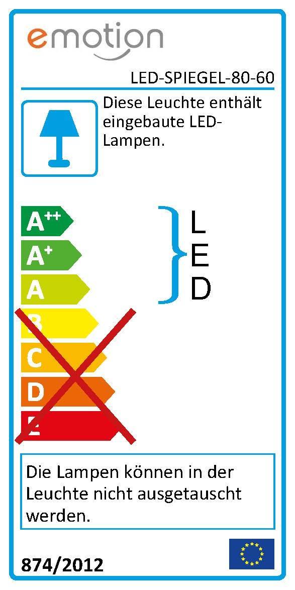 Posseik Badmöbelset Luna 80 mit runder Front anthrazit seidenglanz LED Spiegel 80 cm EEK: F