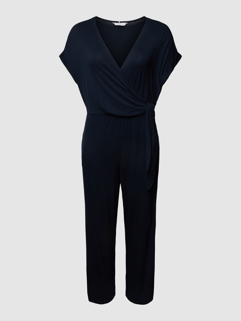 PLUS SIZE Jumpsuit mit V-Ausschnitt in marineblau