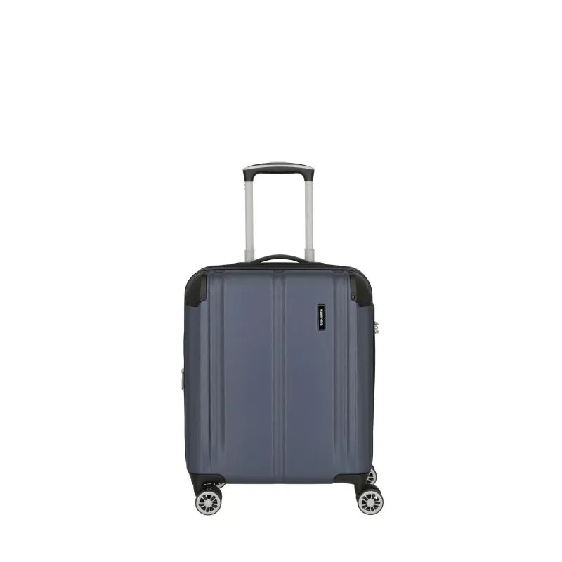 Travelite CITY Trolley S (55cm) mit 4 Rollen (erweiterbar) - Marine