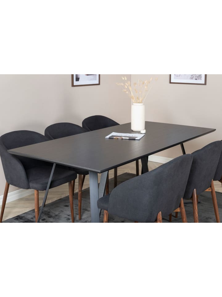 ebuy24 Essgruppe Marina 41 (7-teilig) Schwarz 90 x 180 cm günstig kaufen onesize