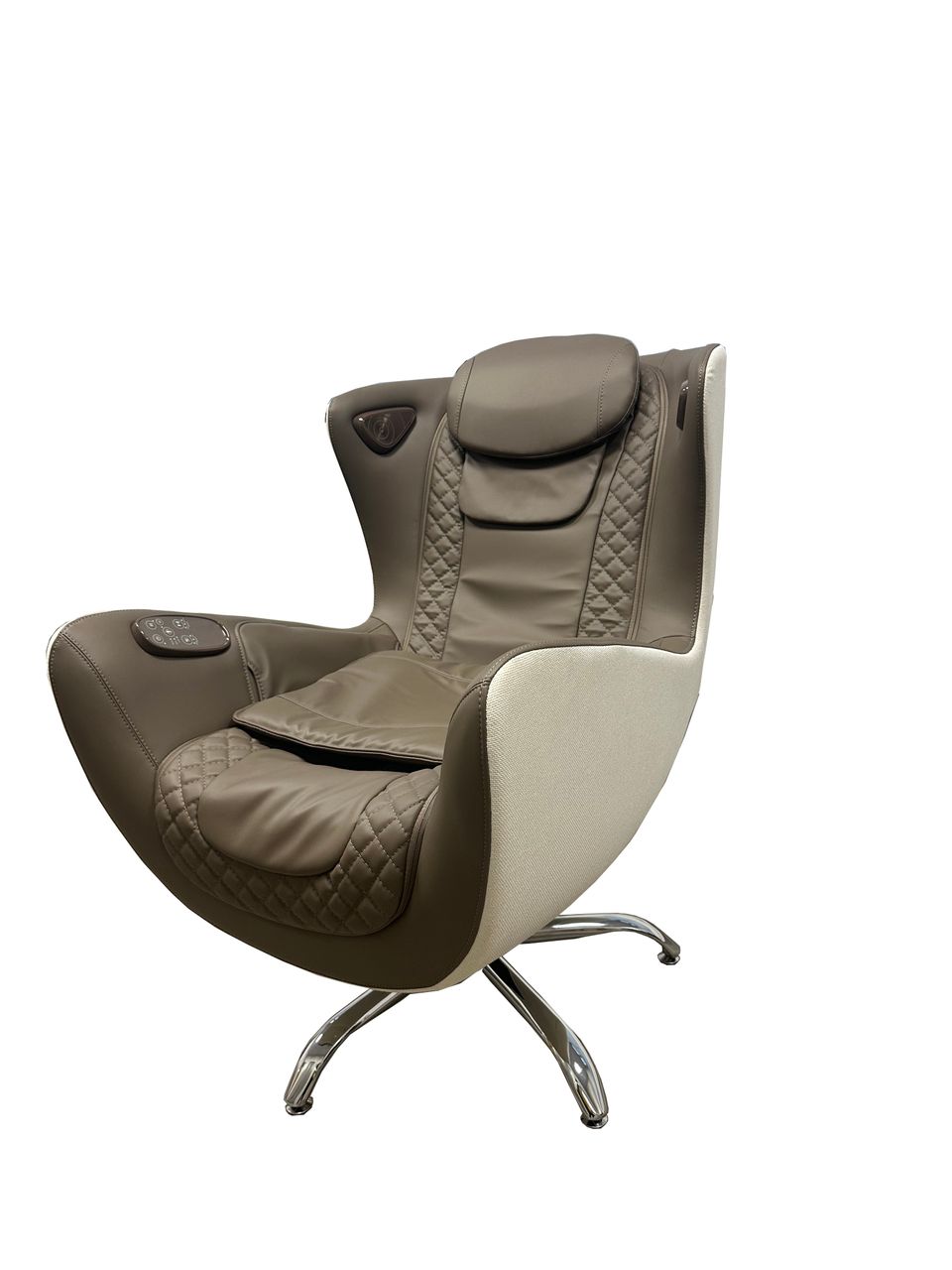 Happy Home elektrischer Massagesessel mit Hocker, Heizfunktion, Lautsprecher & 3D Mechanismus HWP71-BRN braun