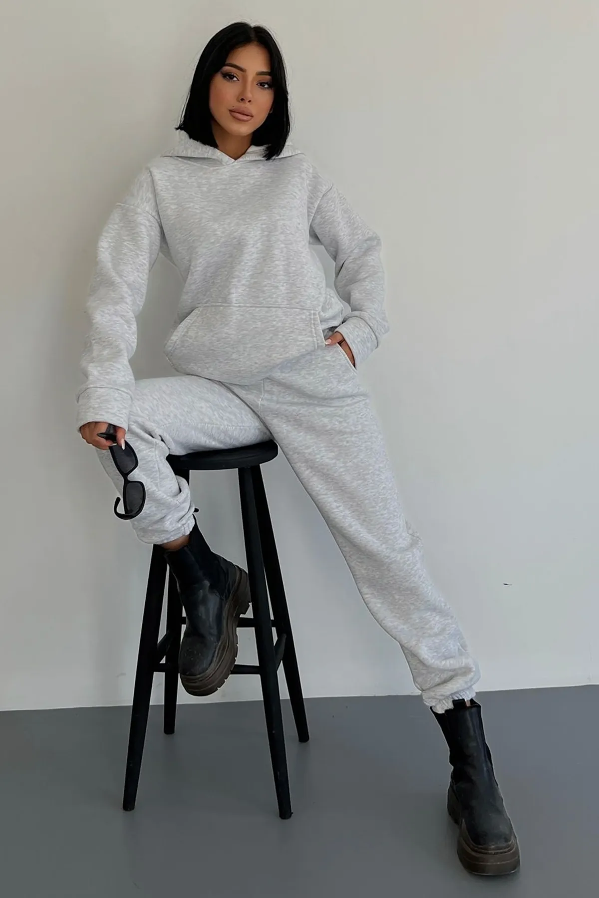 vuvutasarım  Trainingsanzug - Grau - Oversized