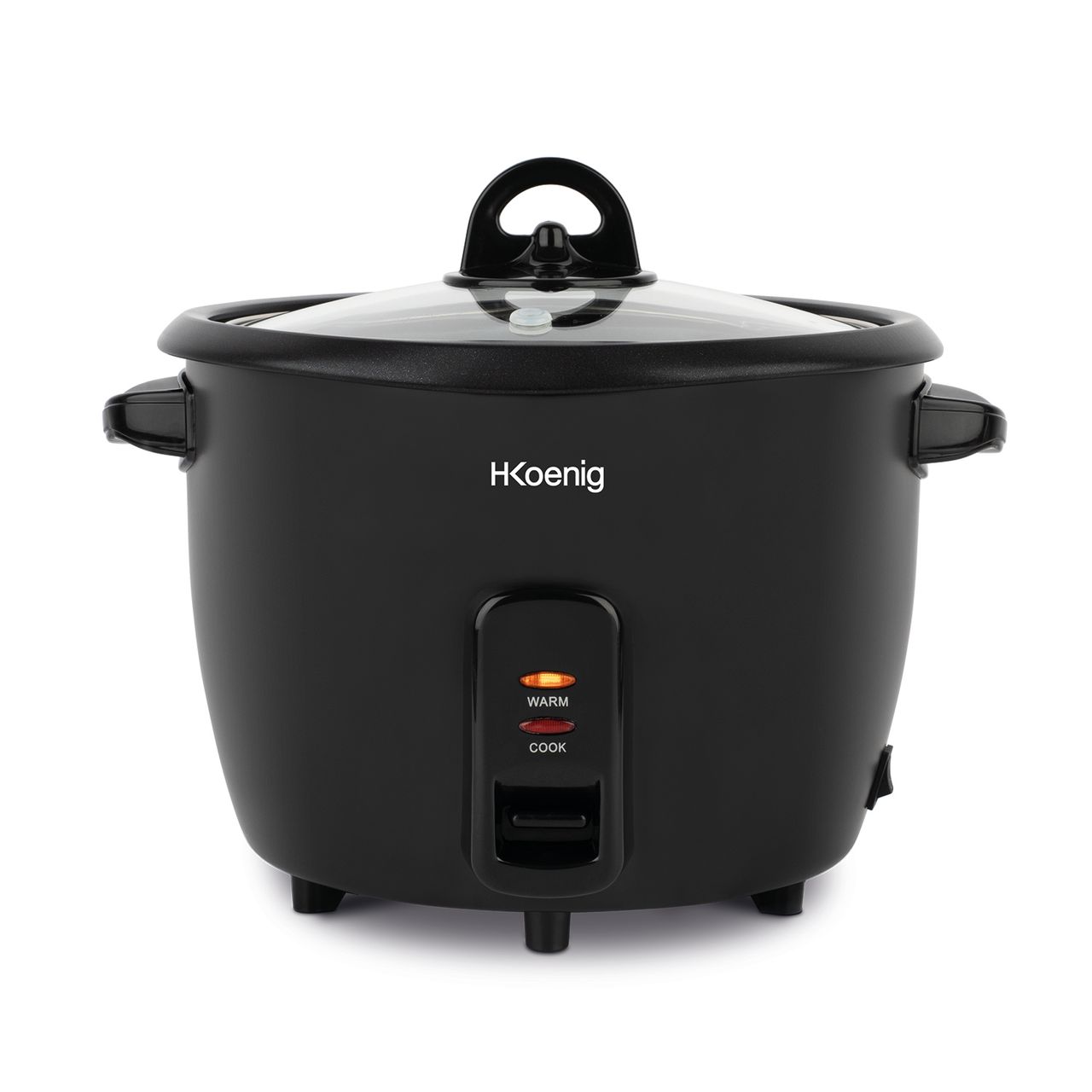 H. Koenig H.Koenig ORYZA4 Reiskocher, 0,8 L, Antihaftschale, spülmaschinenfest, Warmhaltefunktion, automatische Abschaltung, BPA-frei, transparenter Deckel, Dampfkorb/Messbecher/Löffel im Lieferumfang